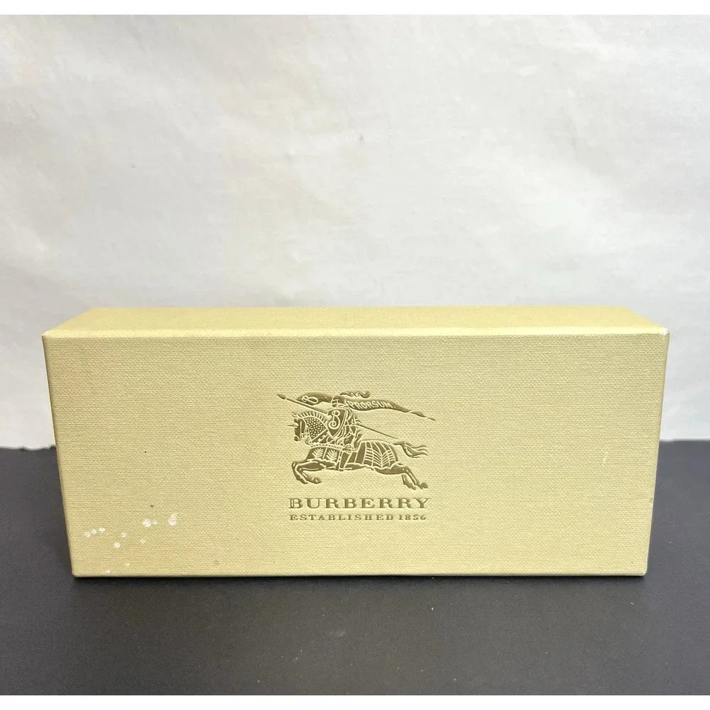 Burberry Tan Eyewear Box‎ Booklet Luxottica Group Gold Logo Gift Box High End